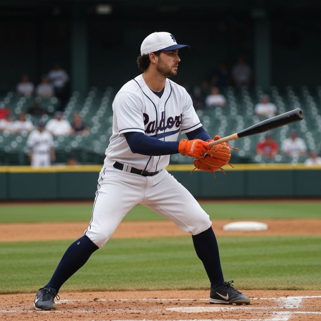 Baseball player at bat